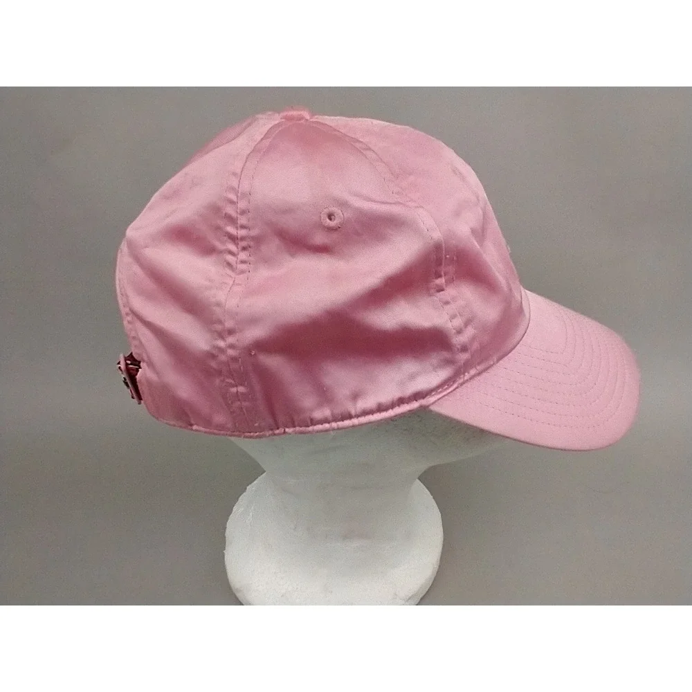 Nike Heritage86 Pink Satin Adjustable Hat Floral Brim Swoosh‎ Logo Womens Cap